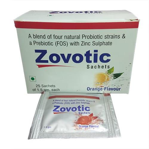 Probiotic strains & prebiotic with zinc sulphate